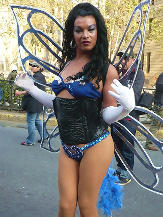 Hot Trannies At The Gay Parade In Santiago